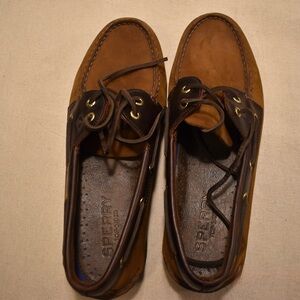 Sperry Men's Tan and Dark Brown Boat Shoes